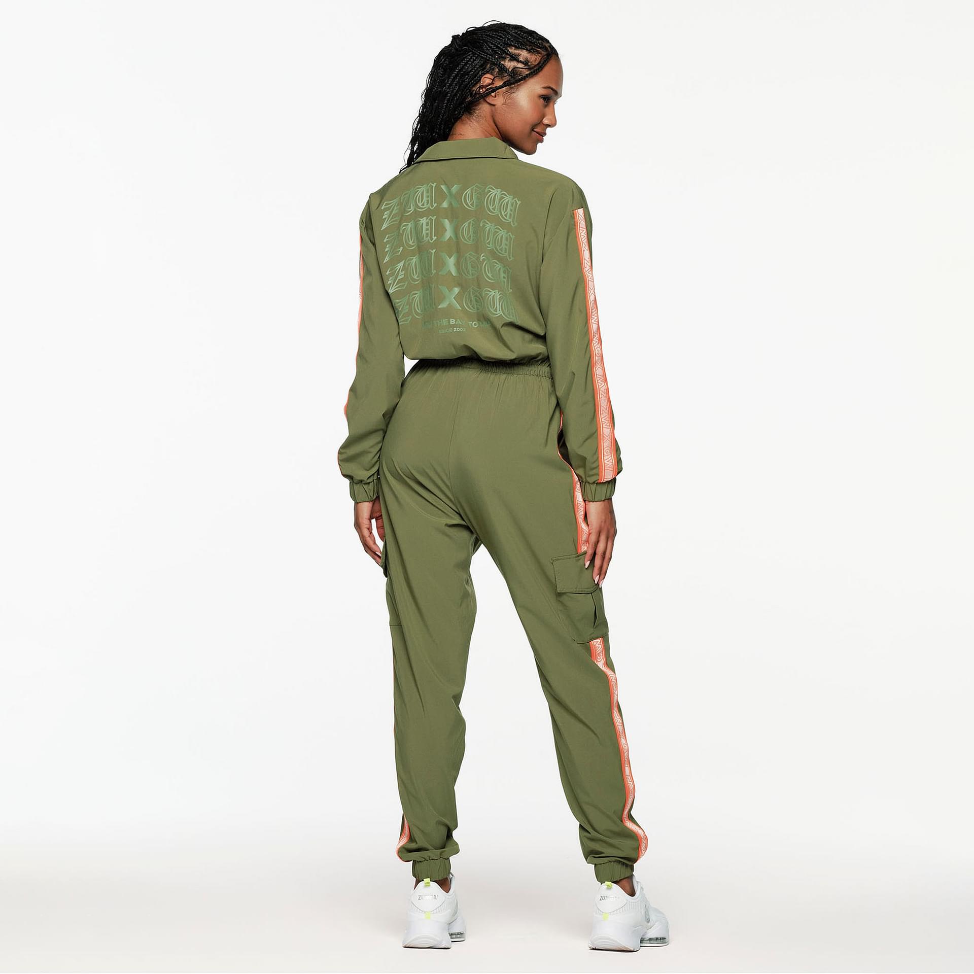 Elevate your style with ZW X GW Mock Neck Cargo Jumpsuit