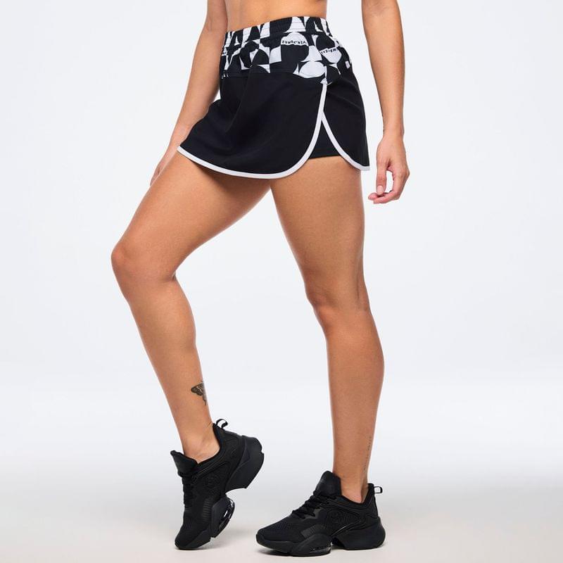 Zumba Haus Color Blocked Woven Skort