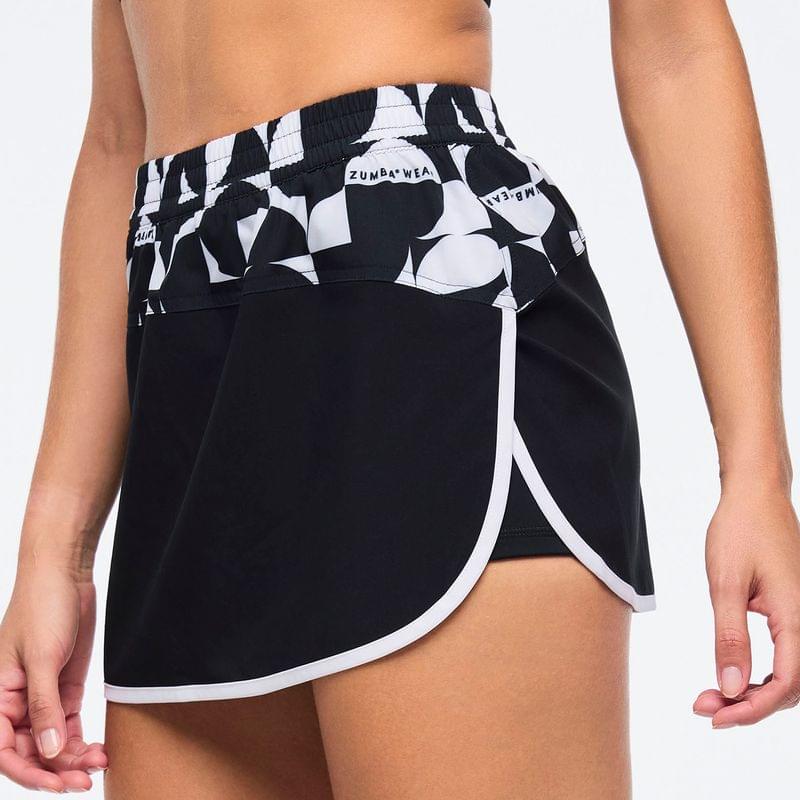 Zumba Haus Color Blocked Woven Skort