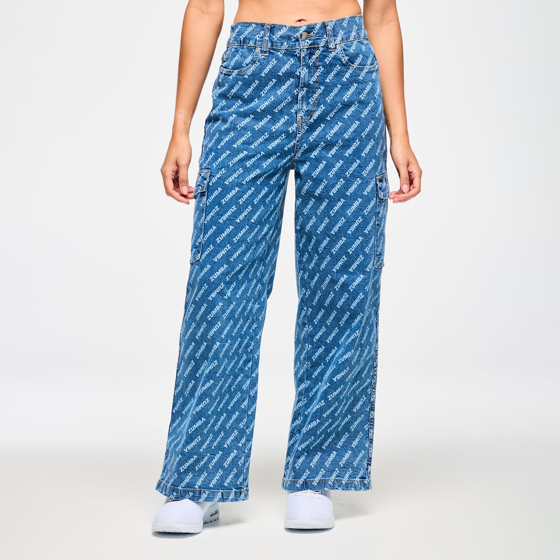 新作ユニセックス♪ZUMBA Blue Jean Baggy Denim Cargo Pants Inspire Your Style with Baggy Denim Cargo Pants for Women