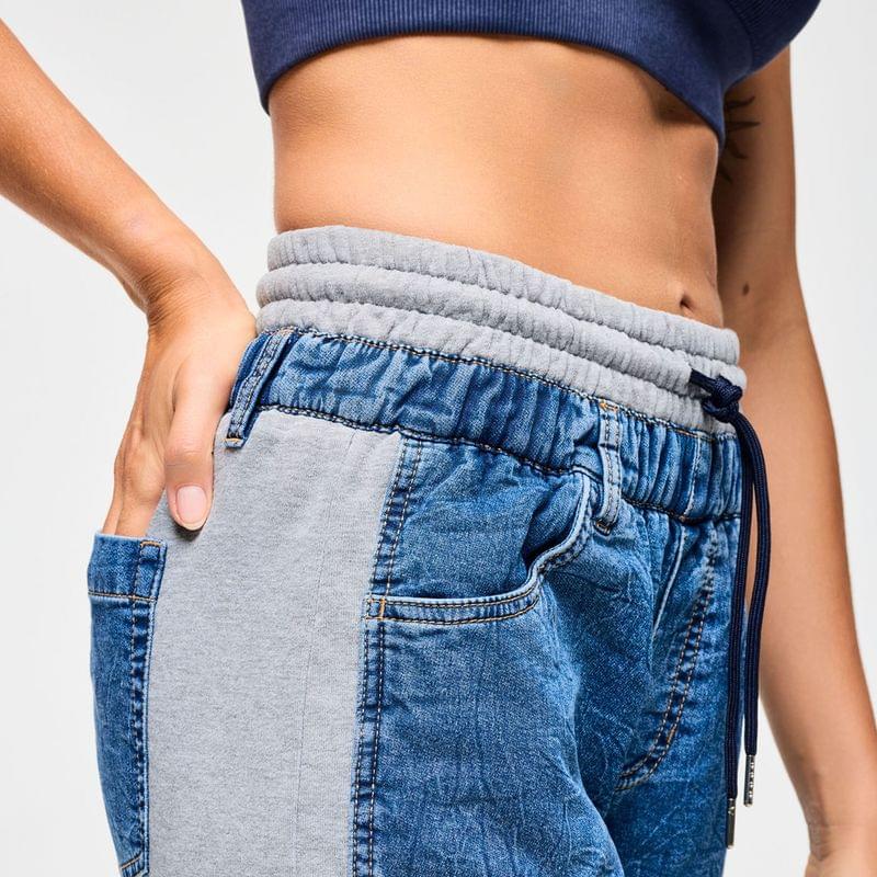 Blue Jean Denim Sweatpants