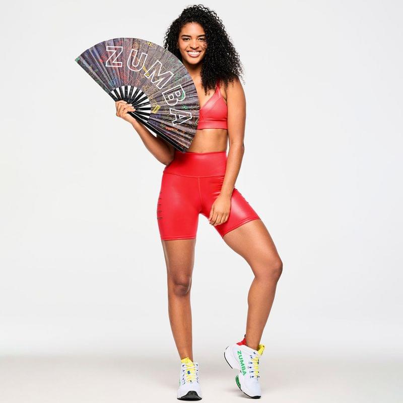 Zumba High Waisted Biker Shorts With Slashes