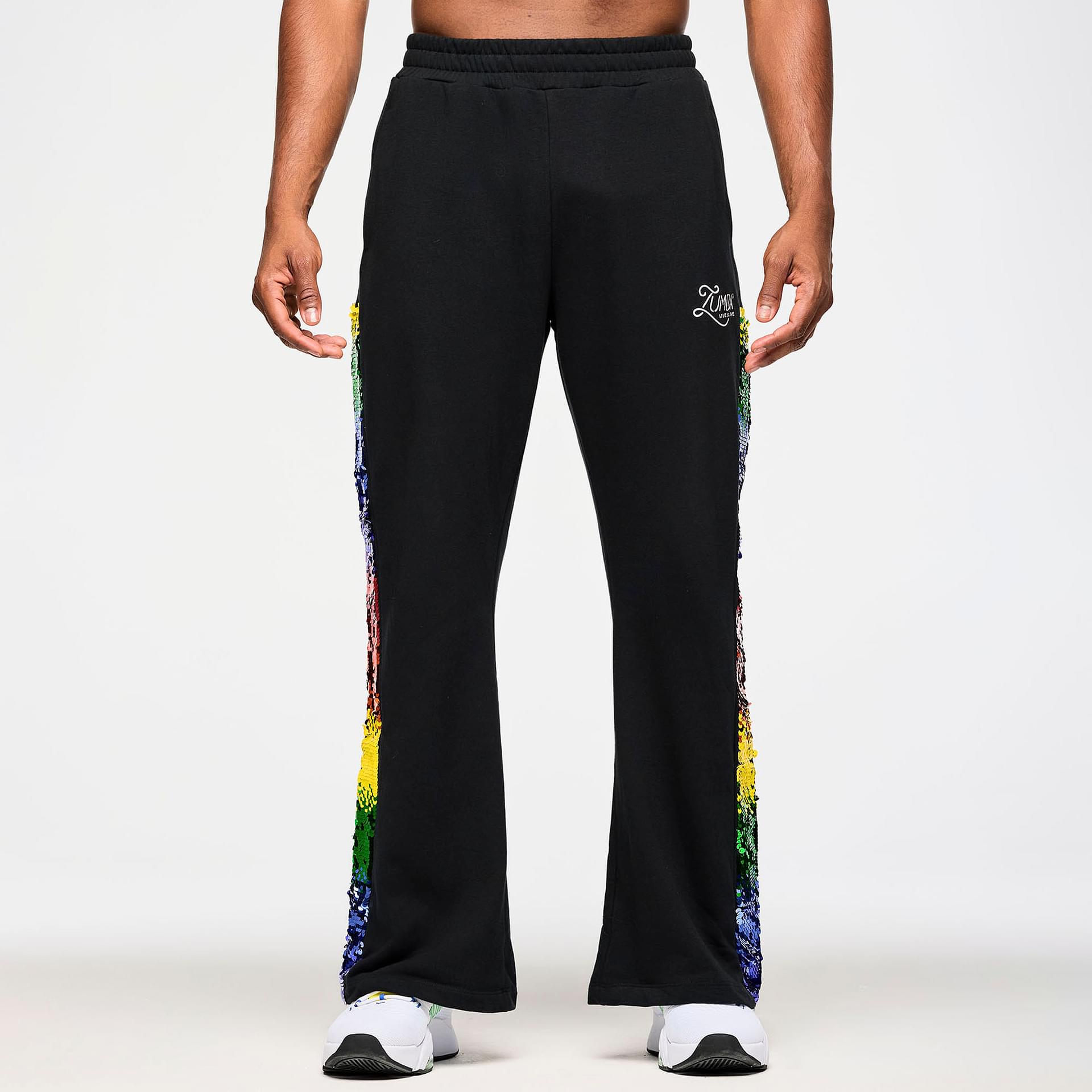 ◆5月新作◆Zumba Wide Leg Sweatpants With Sequin Panels Zumba Wide Leg Sweatpants With Sequin Panels – Zumba Wear