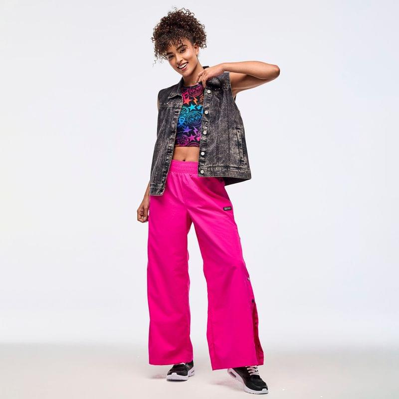 Zumba Libre Wide Leg Pants Side Snaps