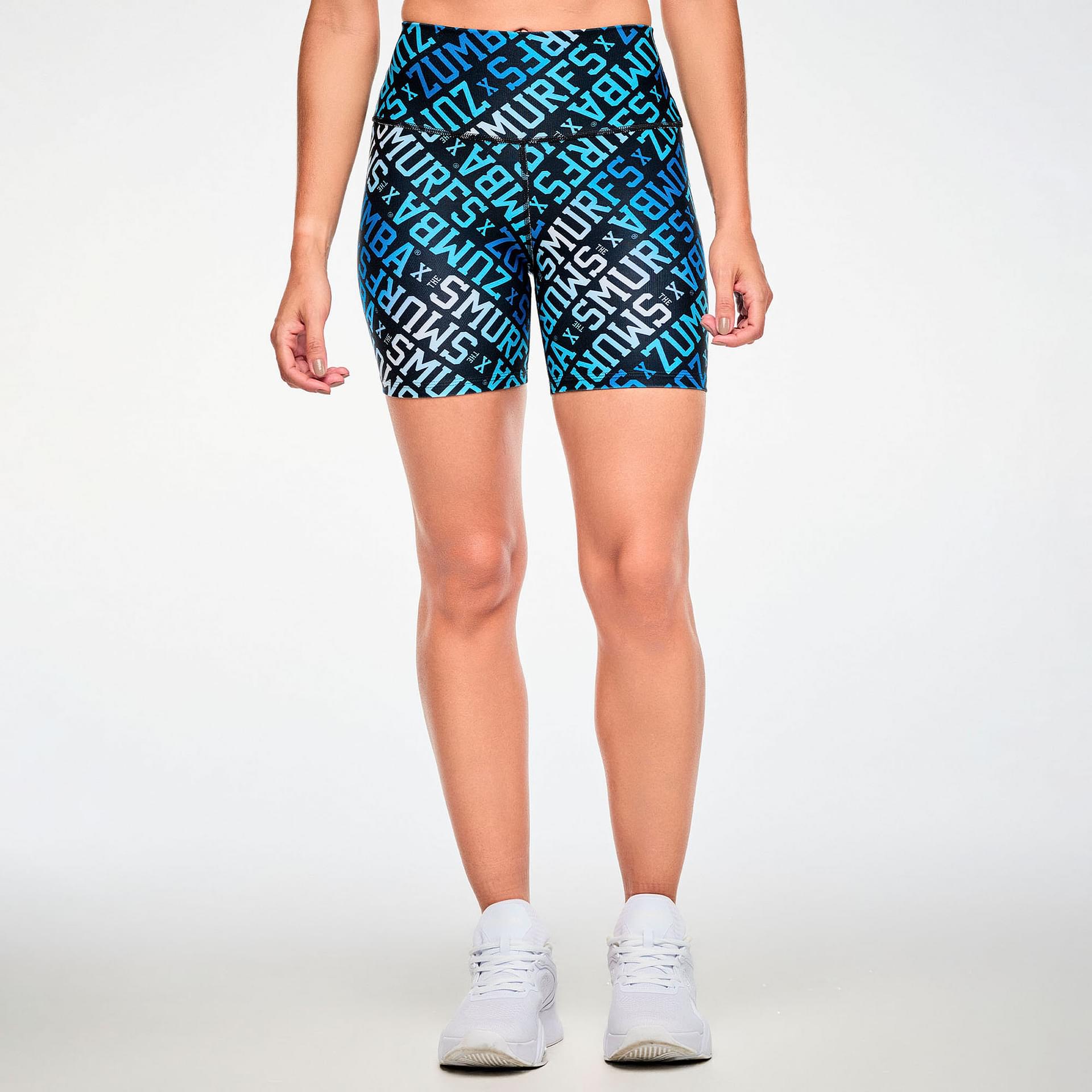 Zumba X The Smurfs High Waisted Biker Shorts