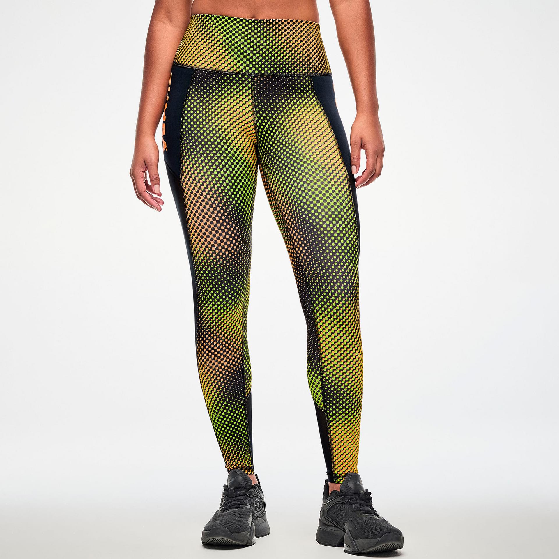 Electric Feel High Waisted Ankle Leggings With Inserts