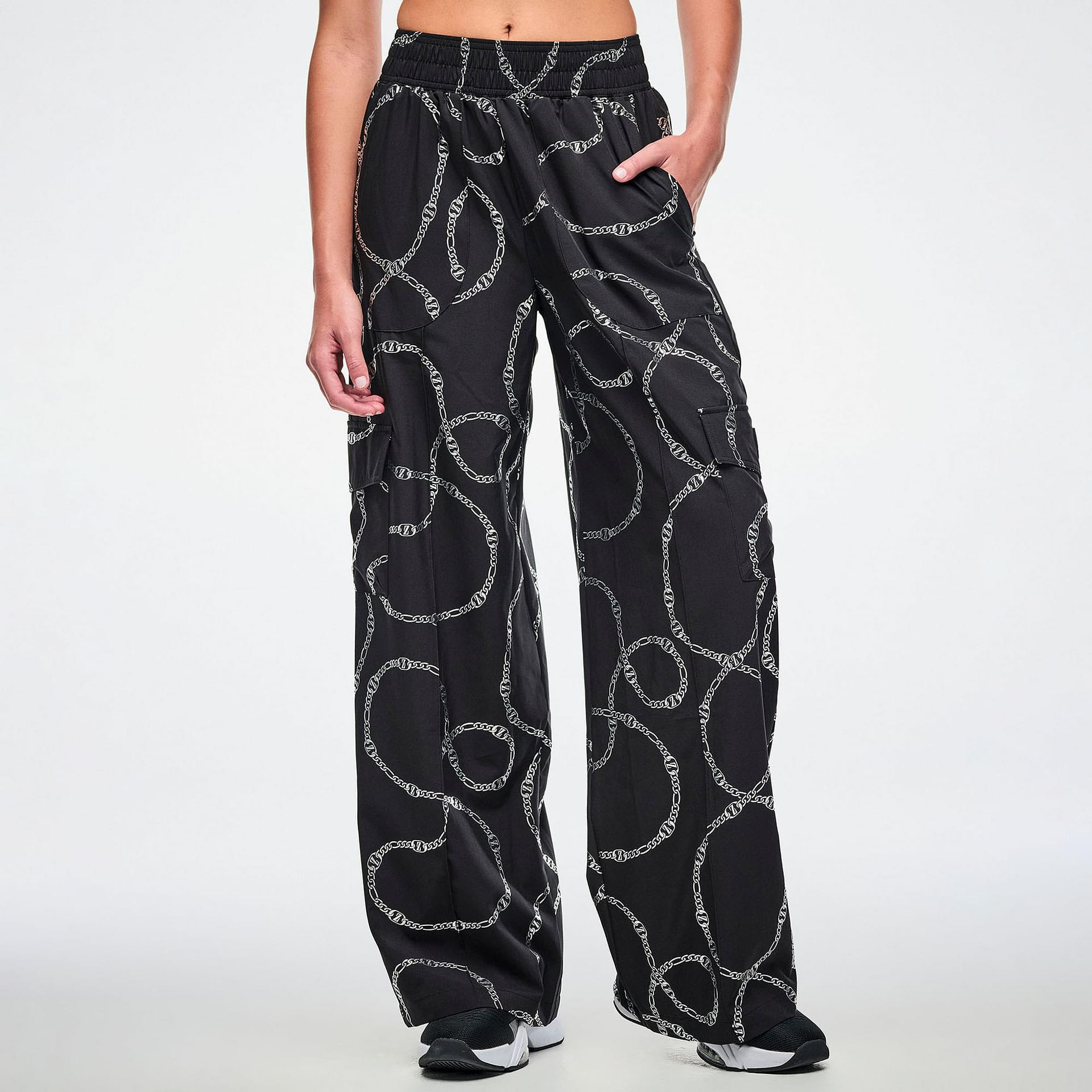 Dale-Z Woven Cargo Pants - Black/Silver