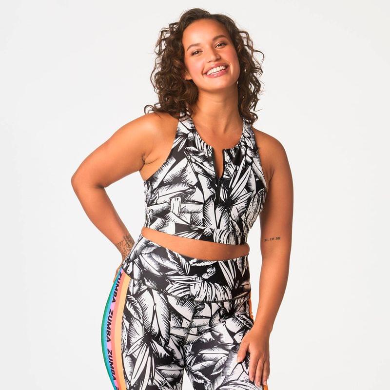 Zumba Tropics Zip Front Bra