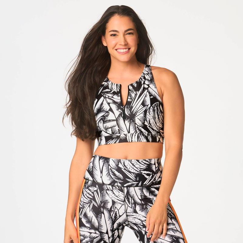 Zumba Tropics Zip Front Bra