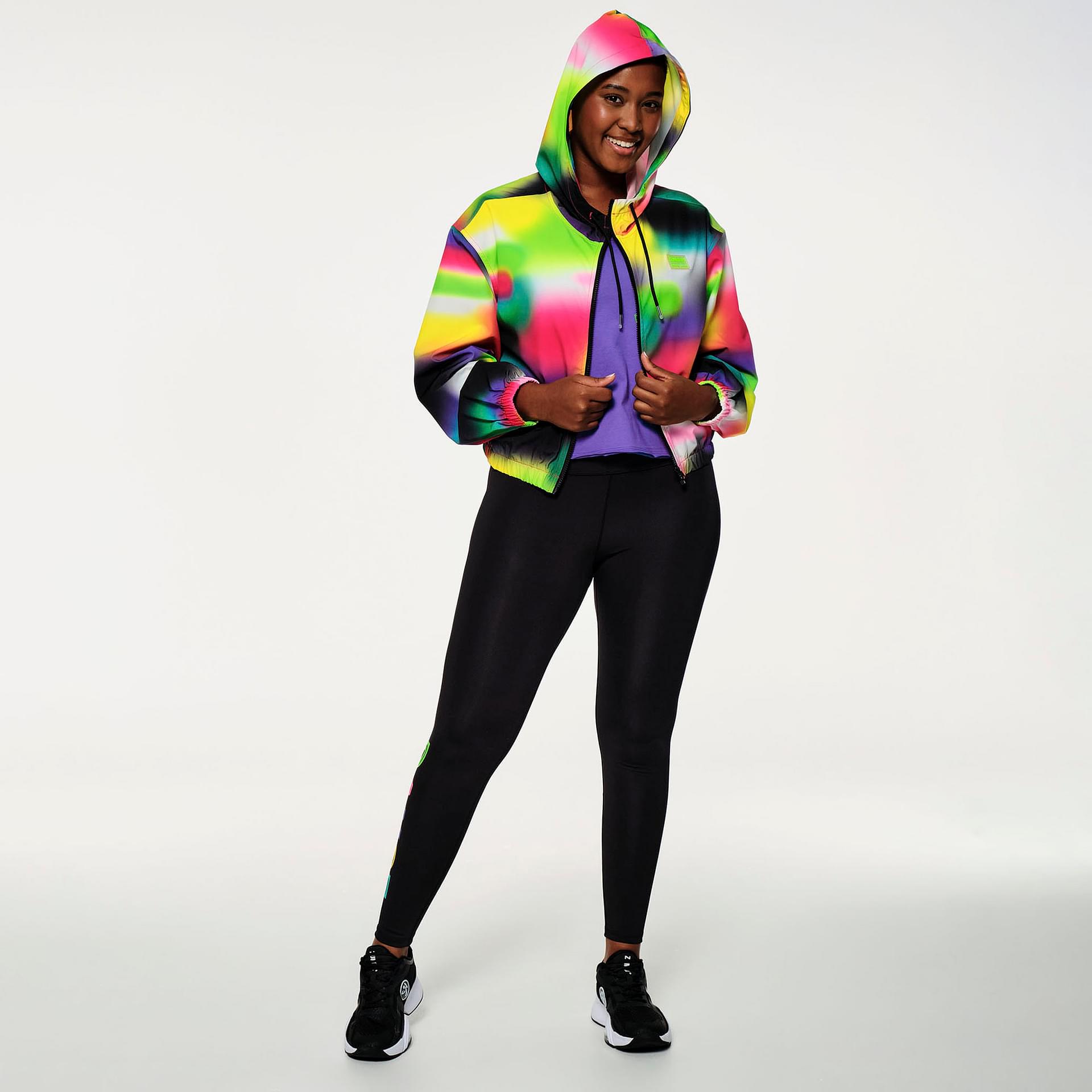 Elevate your style with the Zumba Tropidelic Zip-Up Jacket