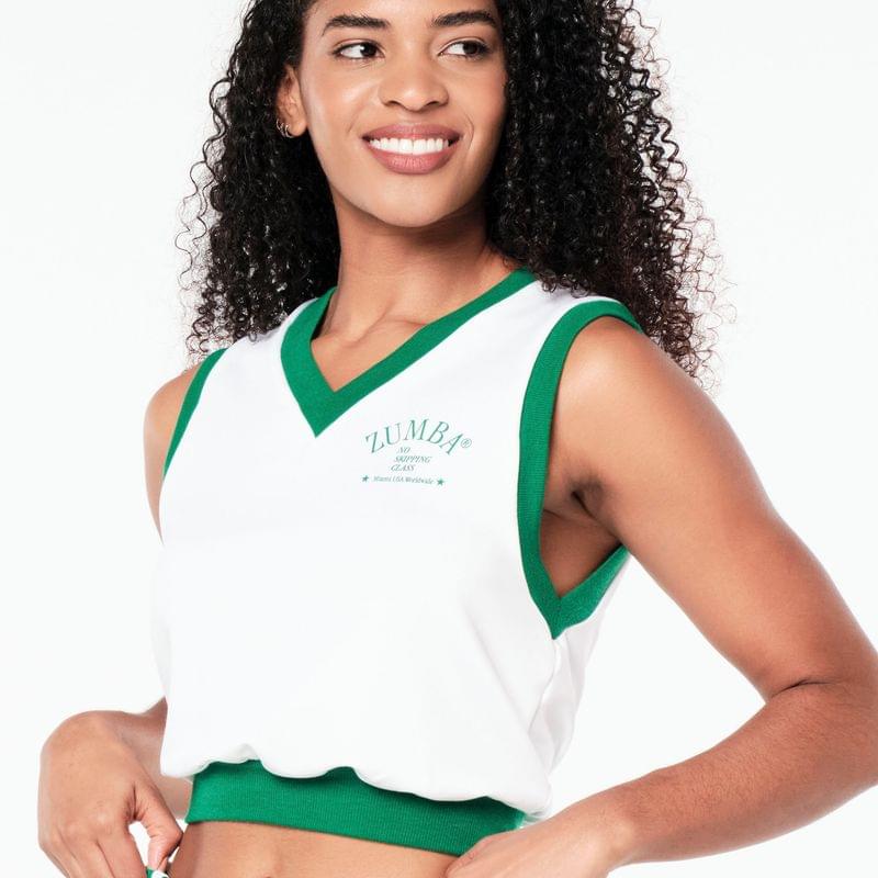 Zumba Prep Crop Sweatshirt Vest