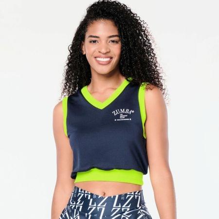 Zumba Prep Crop Sweatshirt Vest