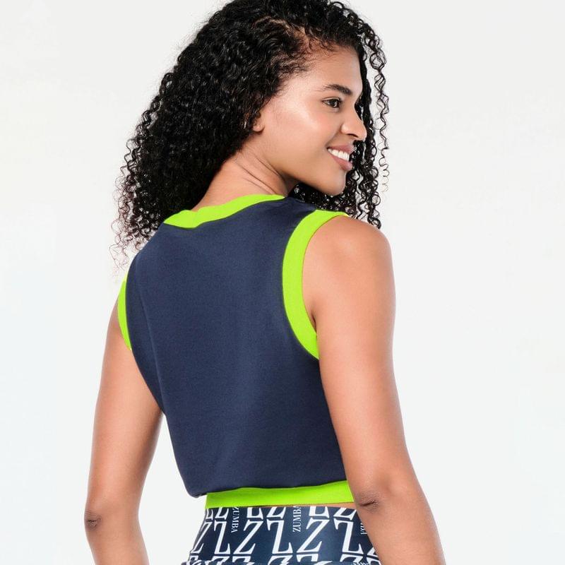 Zumba Prep Crop Sweatshirt Vest