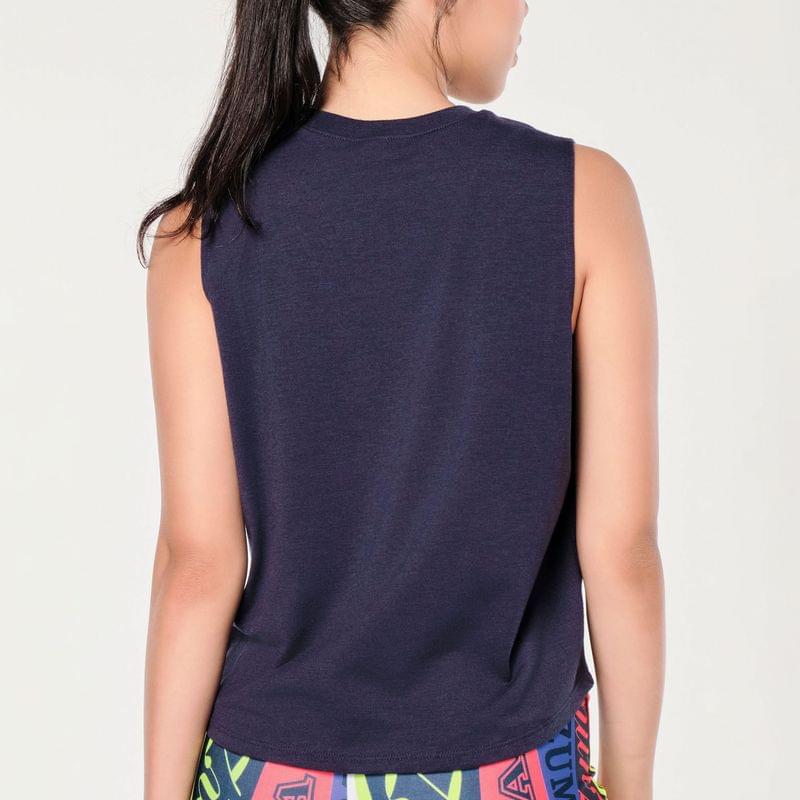 Zumba Prep Loose Muscle Tank - Let's Go Indigo