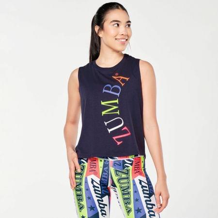 Zumba Prep Loose Muscle Tank - Let's Go Indigo