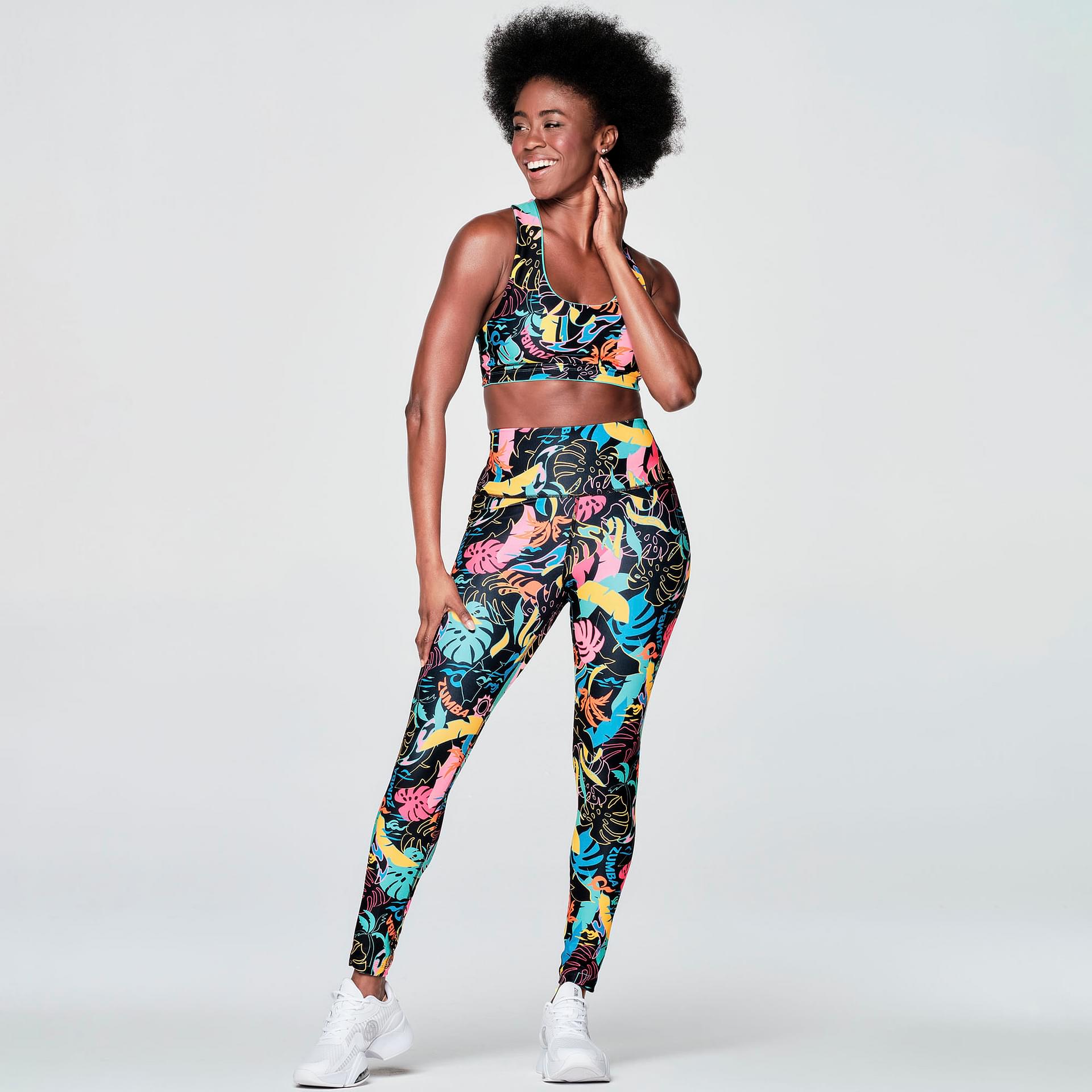 Zumba Beach Party Bra - Slim, Stretchy, and Supportive with