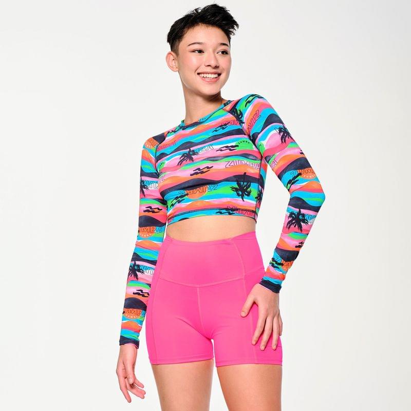 Zumba Sun And Swim Long Sleeve Crop Top