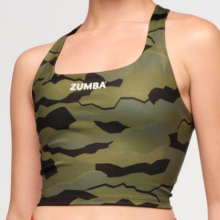 Zumba Explore Square Neck Tank Bra - Olive Expedition