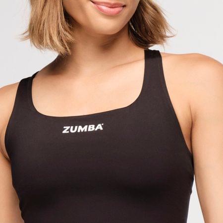 Zumba Explore Square Neck Tank Bra - Bold Black