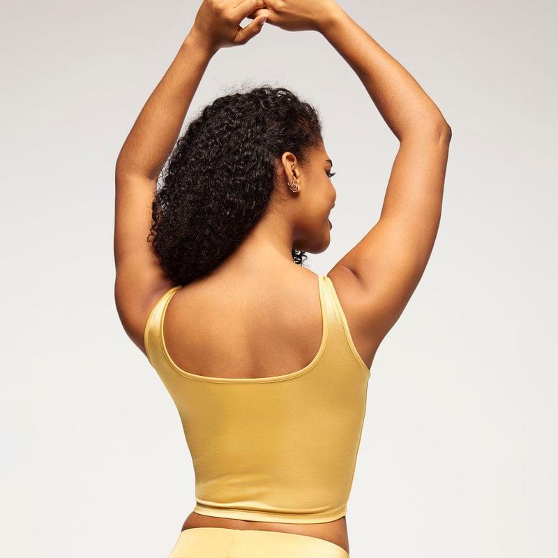 Zumba Runway Square Neck Tank With Shelf Bra
