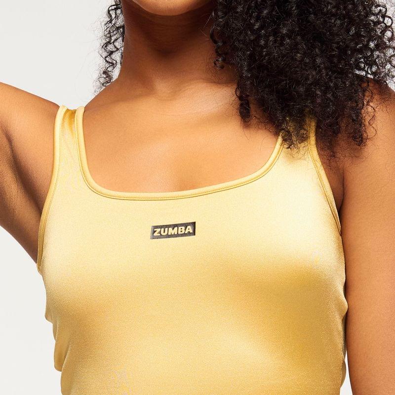 Zumba Runway Square Neck Tank With Shelf Bra