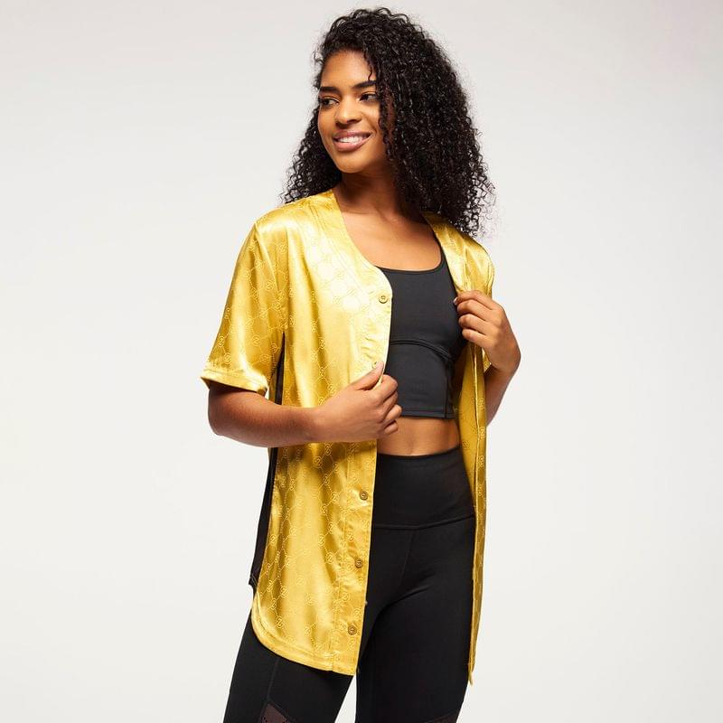 Zumba Runway Baseball Button Up Jersey