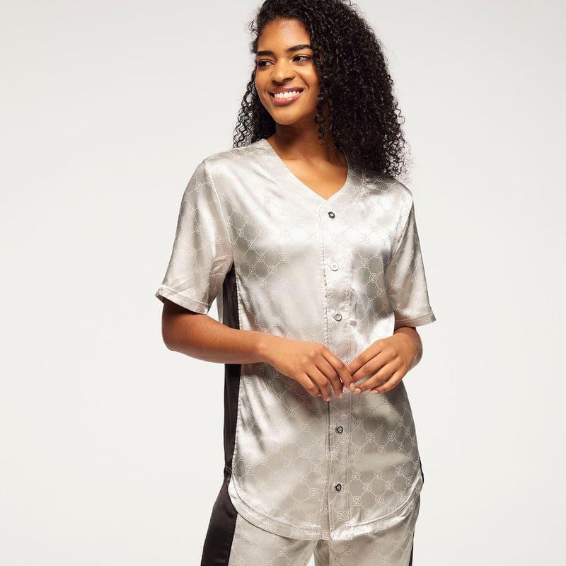 Zumba Runway Baseball Button Up Jersey