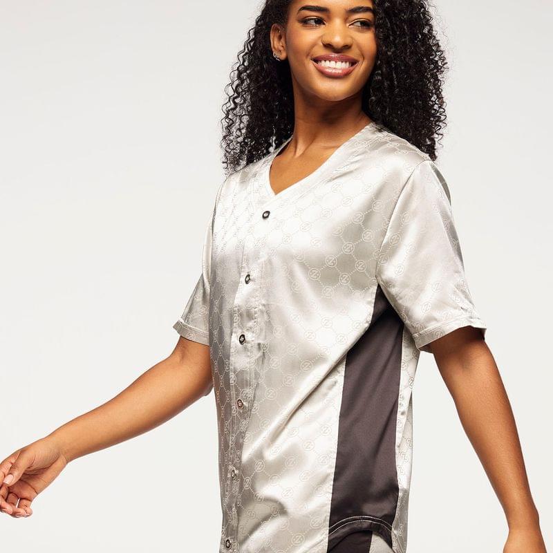 Zumba Runway Baseball Button Up Jersey