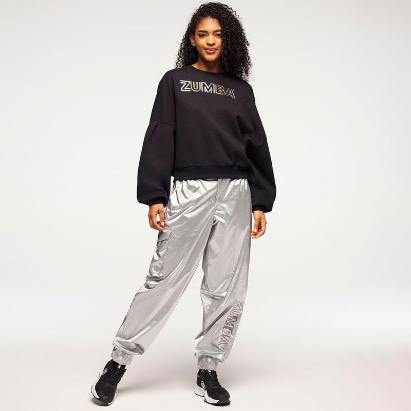 Zumba Runway Pullover Sweatshirt With Bubble Sleeves
