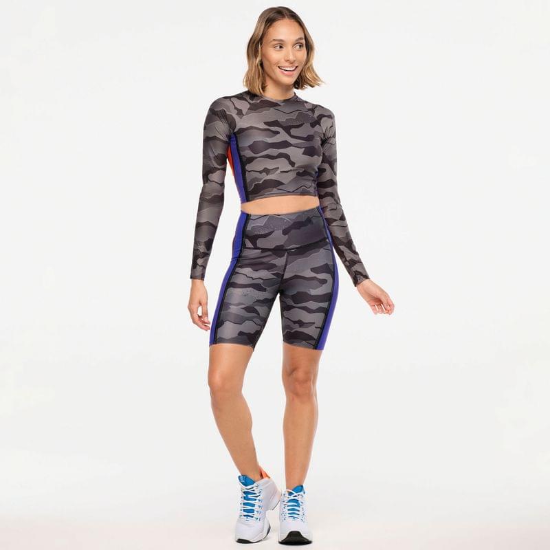 Zumba Explore Long Sleeve Crew Neck Top