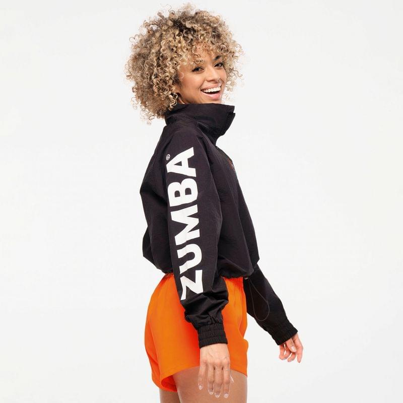 Zumba Explore High Neck Half Zip Crop Pullover