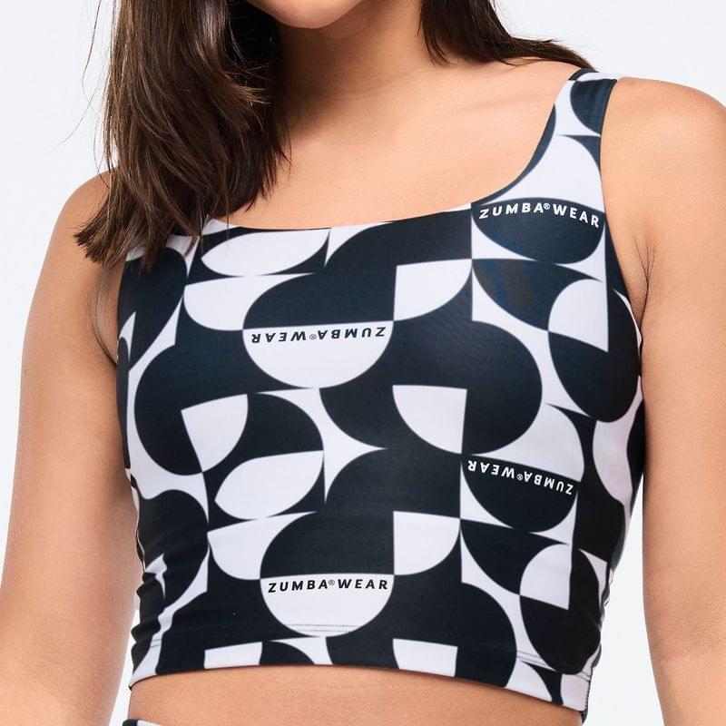 Zumba Haus Square Neck Tank With Shelf Bra