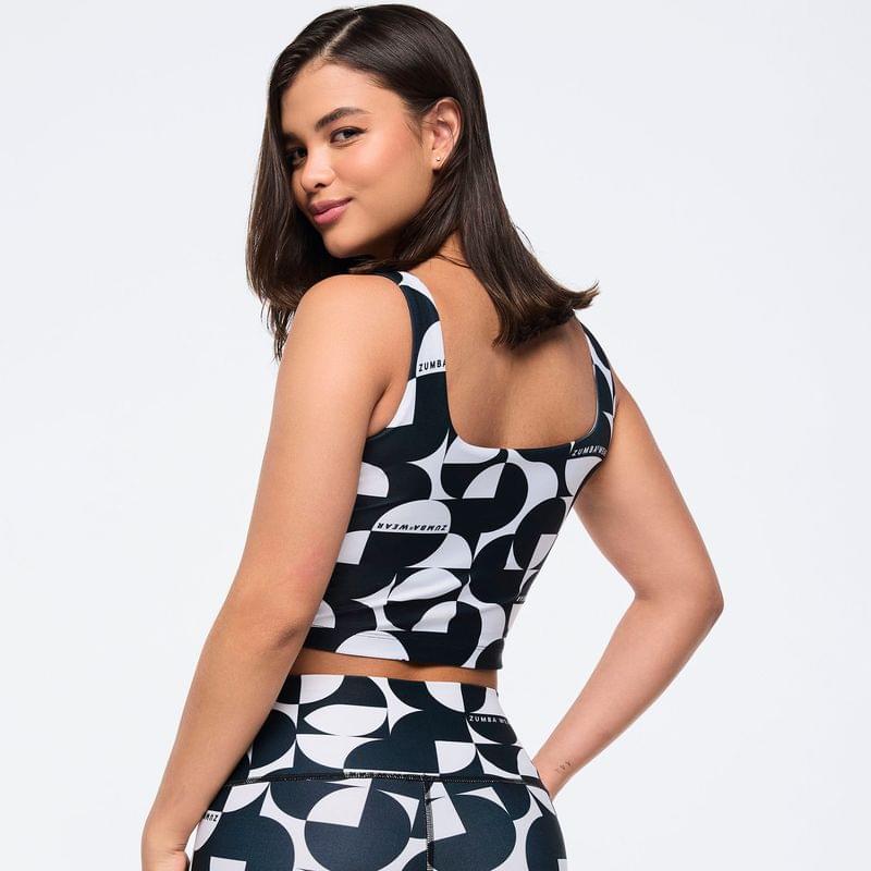Zumba Haus Square Neck Tank With Shelf Bra