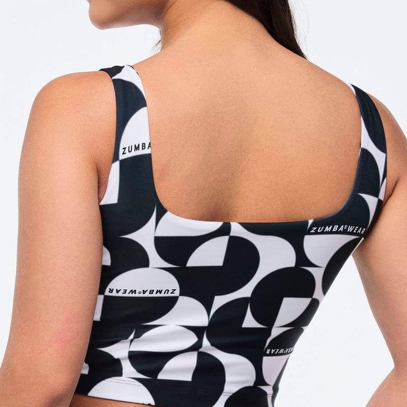 Zumba Haus Square Neck Tank With Shelf Bra