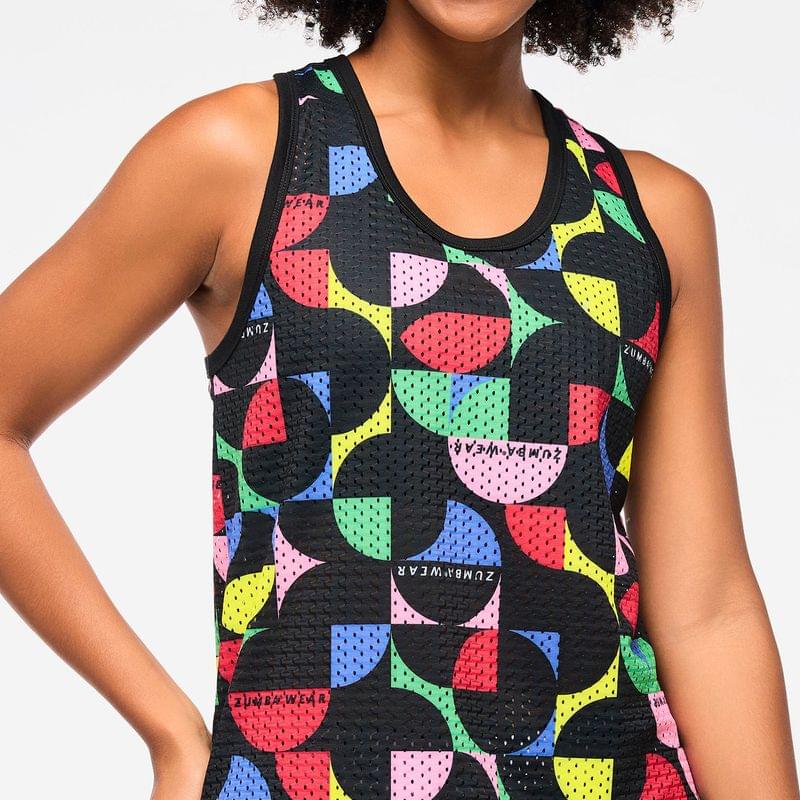 Zumba Haus Basketball Tank With Curved Hem