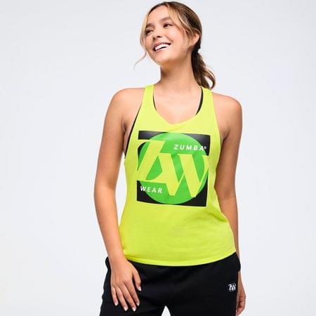 Zumba Haus Loose Tank With Round High Low Hem