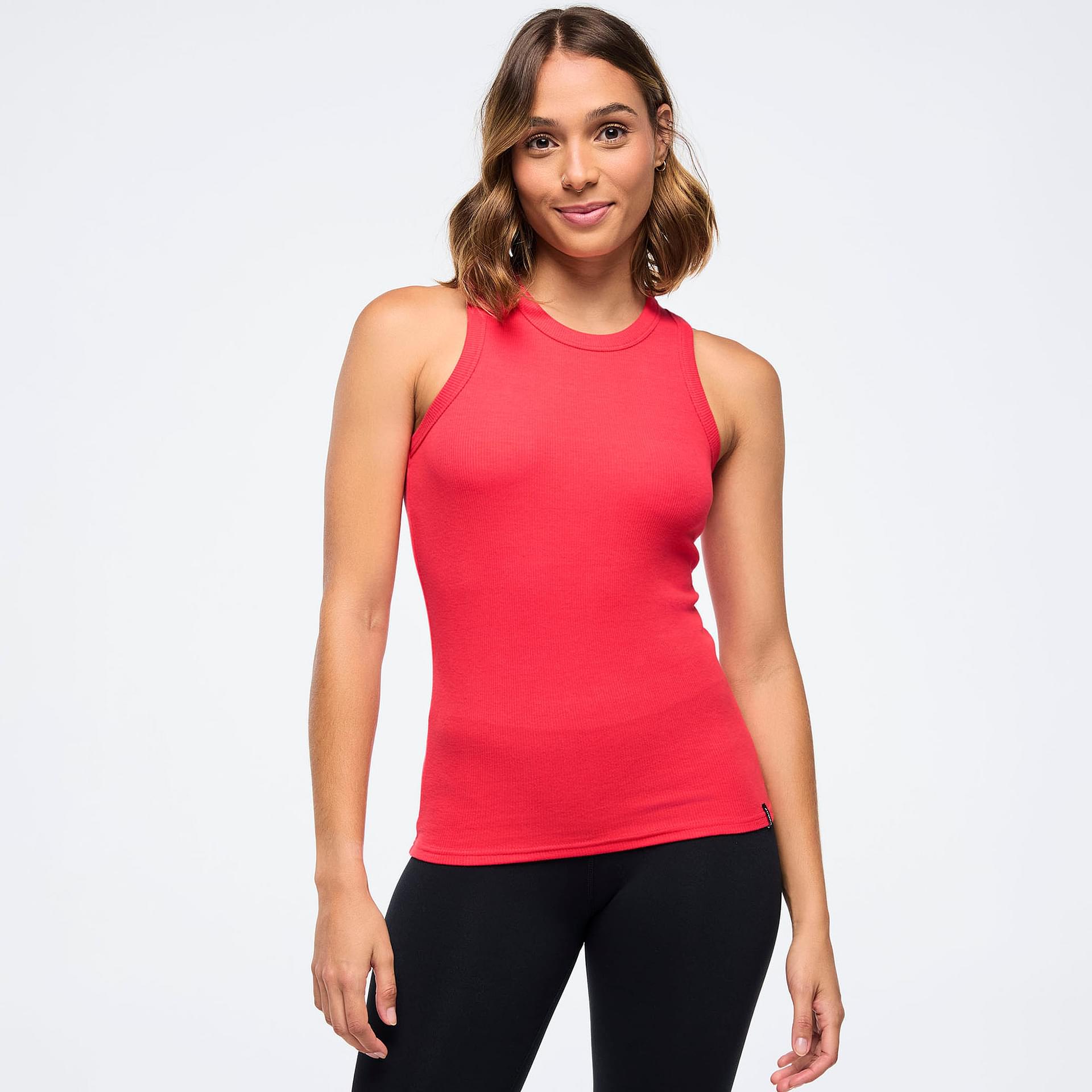 Zumba Haus Fitted High Neck Rib Tank