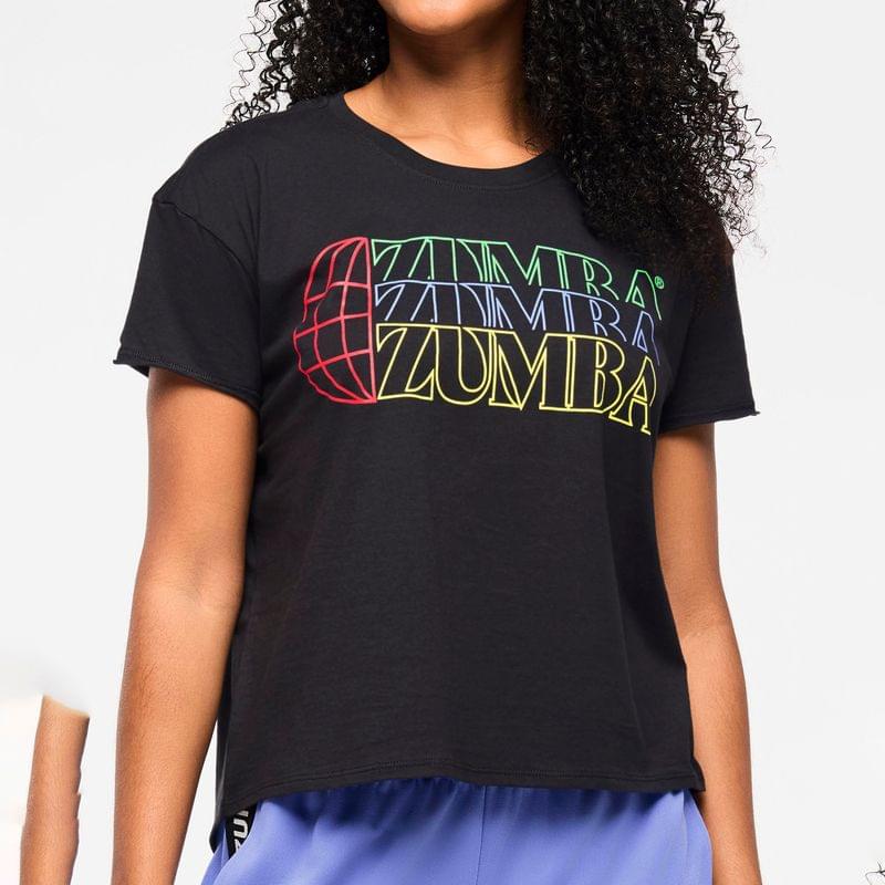 Zumba Haus High Low Crew Neck Top