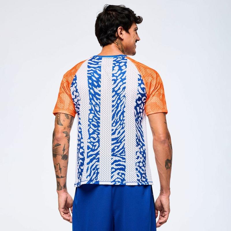 Victory Mesh Crew Neck Raglan Sleeve Top