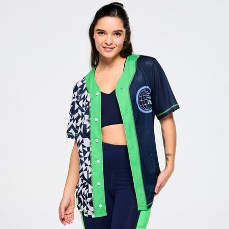 Zumba Out Loud Baseball Button Up Jersey
