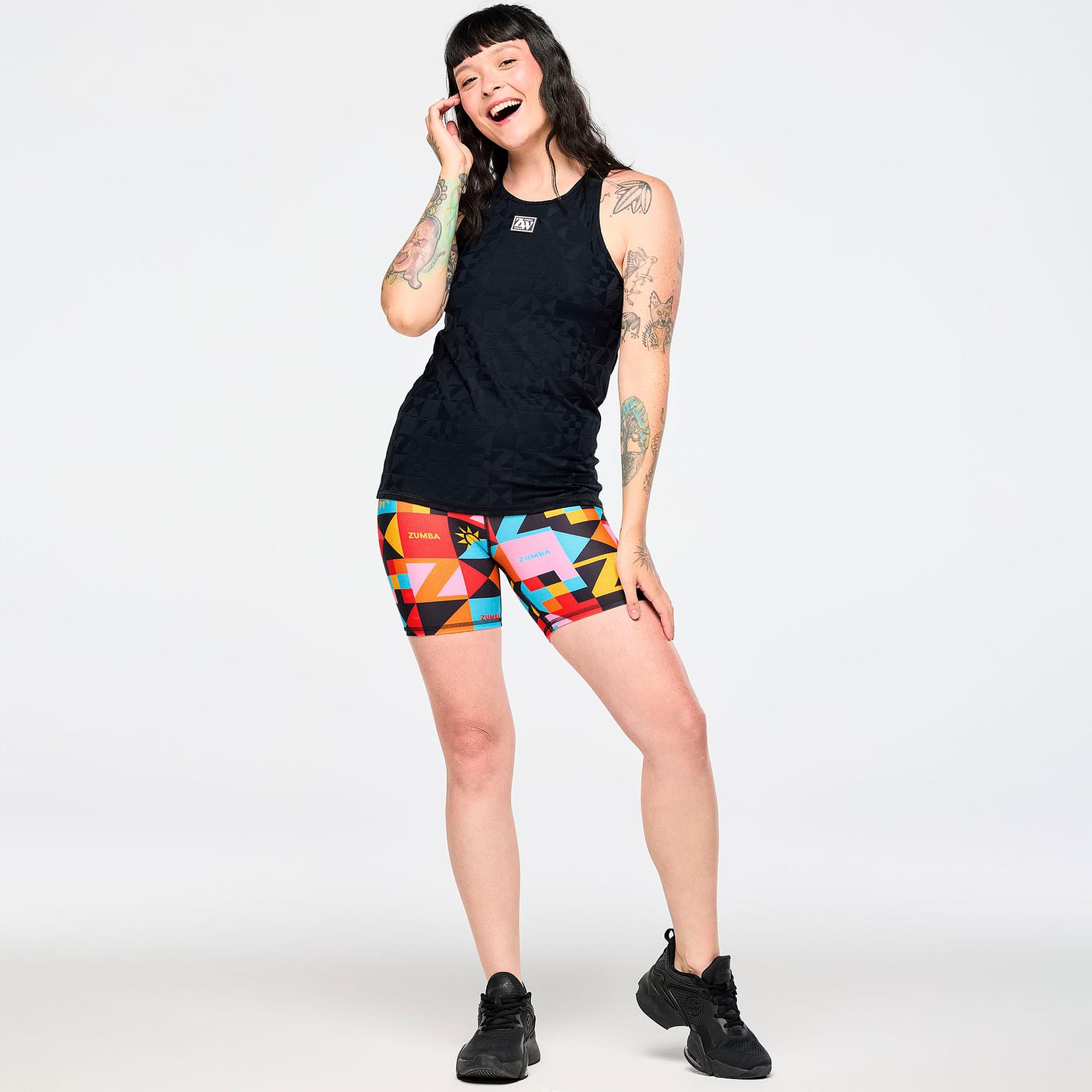 国内発送【Zumbaズンバ 】Rays High Neck Tank(2025.5新作) Inspire Your Workout with the Perfect High Neck Tank for