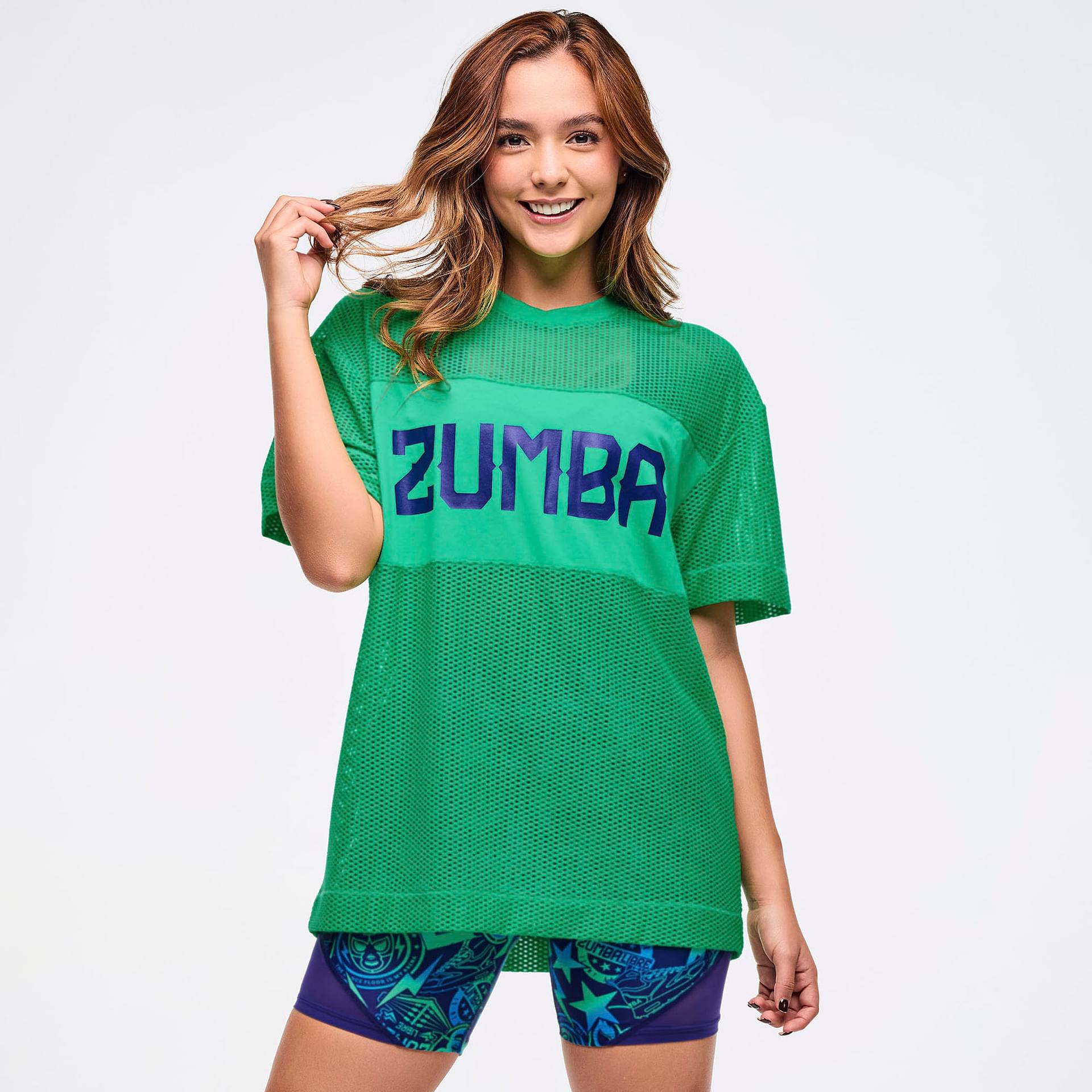 その他 zumba Zumba Libre Boxy Mesh Top With Side Slits – Zumba Wear