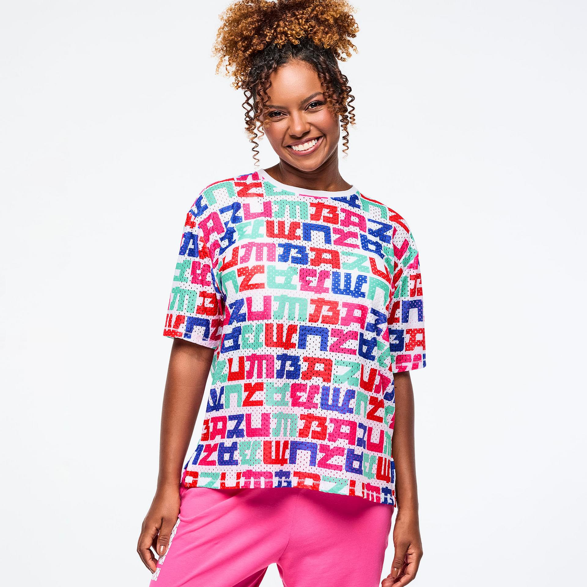 Eastern Flavor Boxy Mesh Top With Side Slits