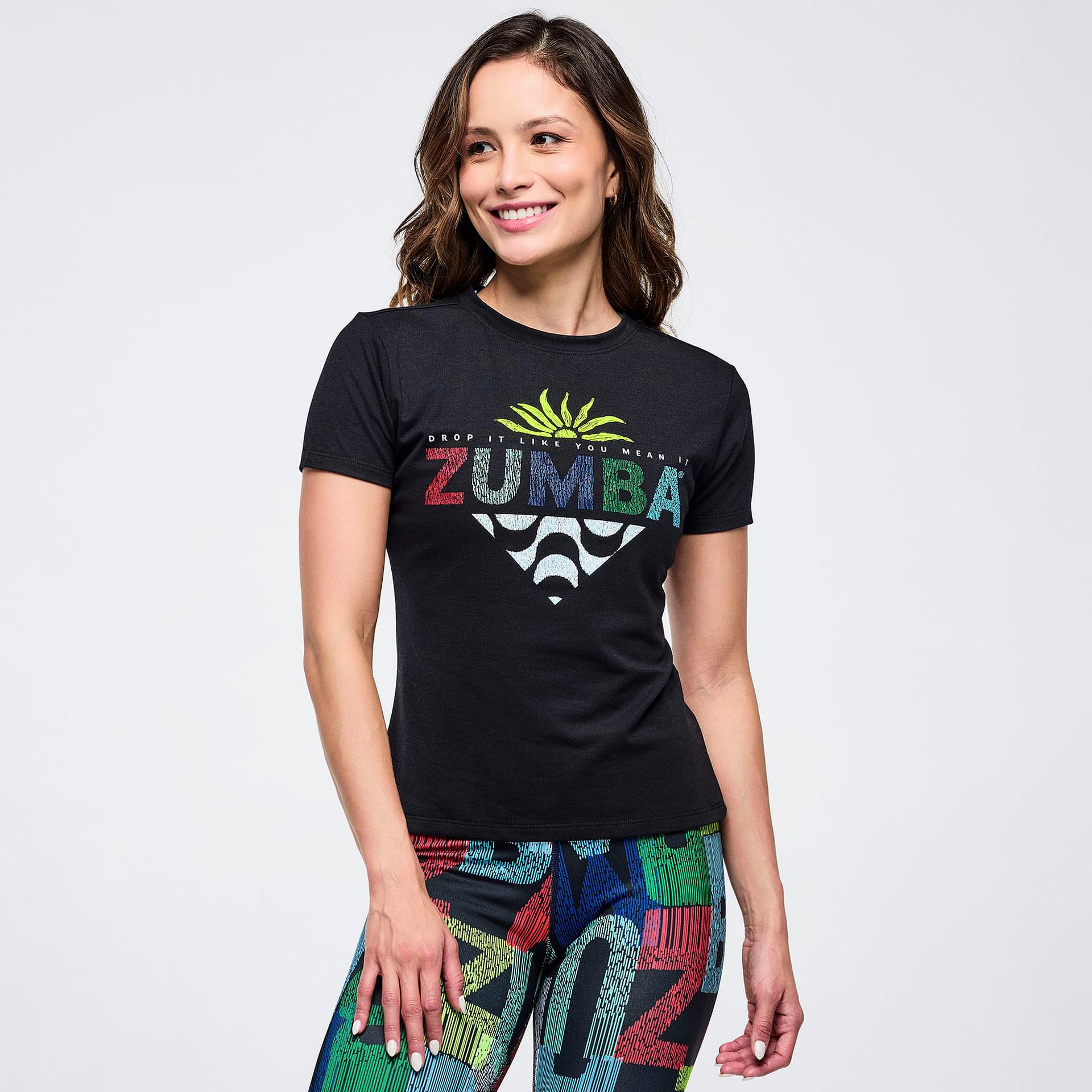 Latin Movement Fitted Short Sleeve Top