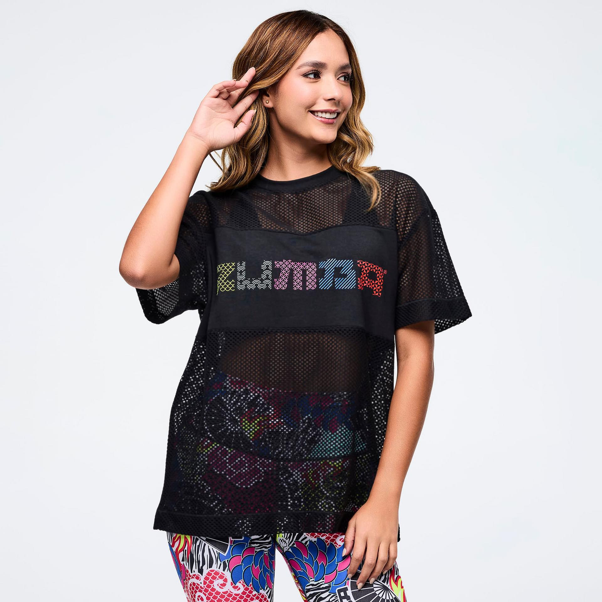 Eastern Flavor Boxy Mesh Top