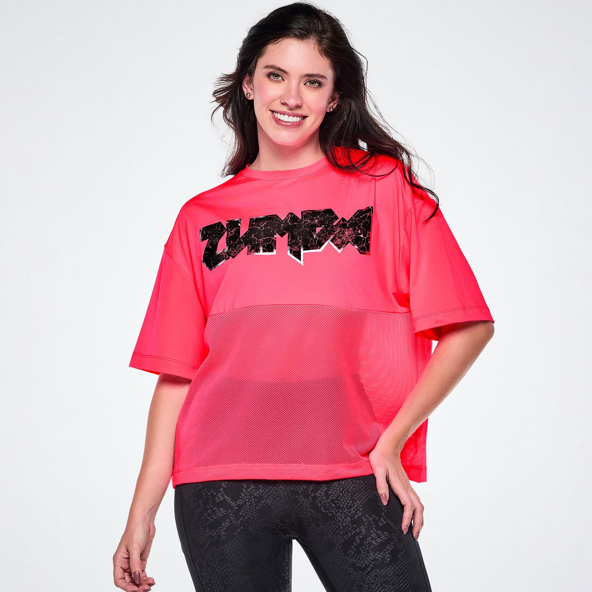 Rock 'n' Roll Boxy Top With Mesh Bottom Panels