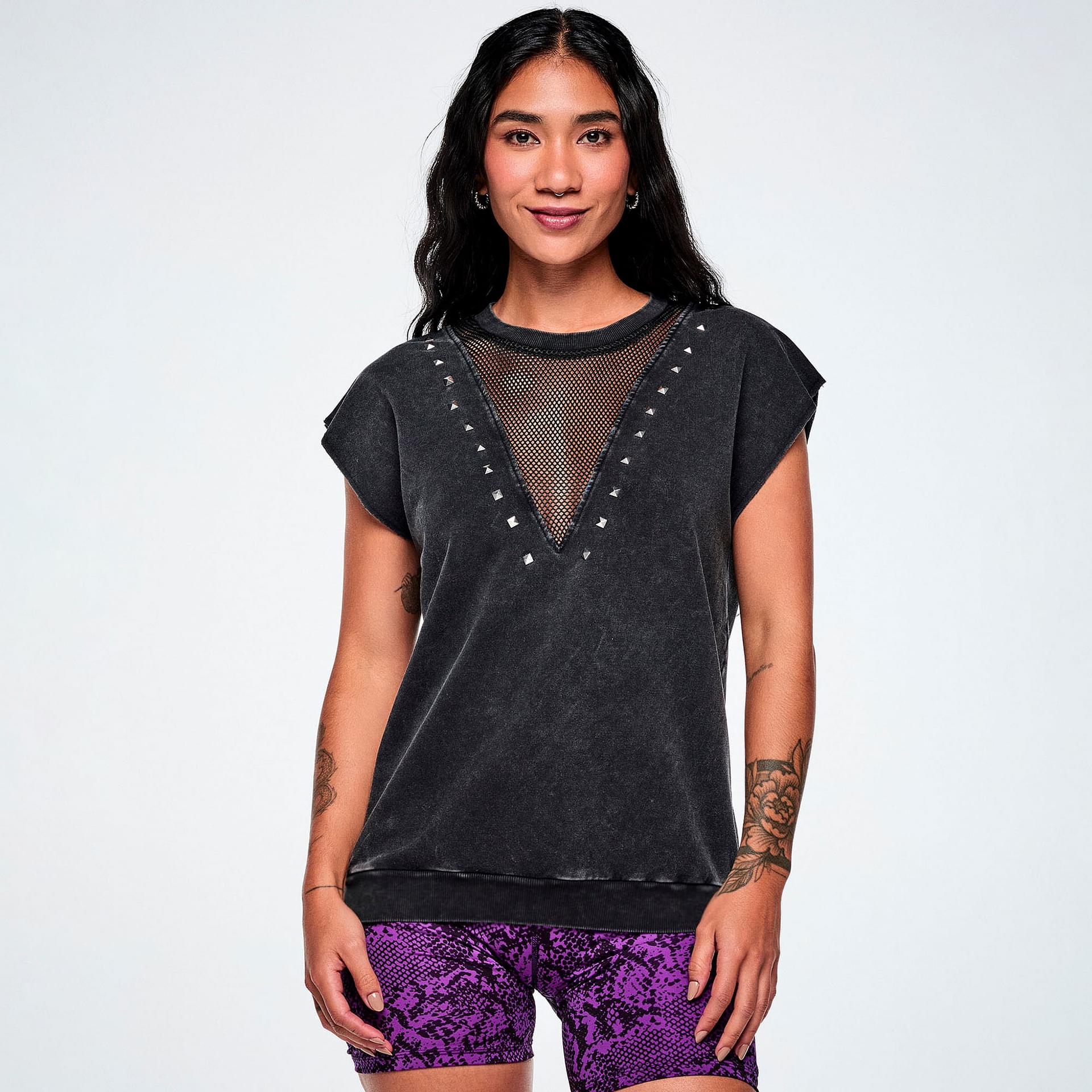 Rock 'n' Roll Loose Top With Mesh