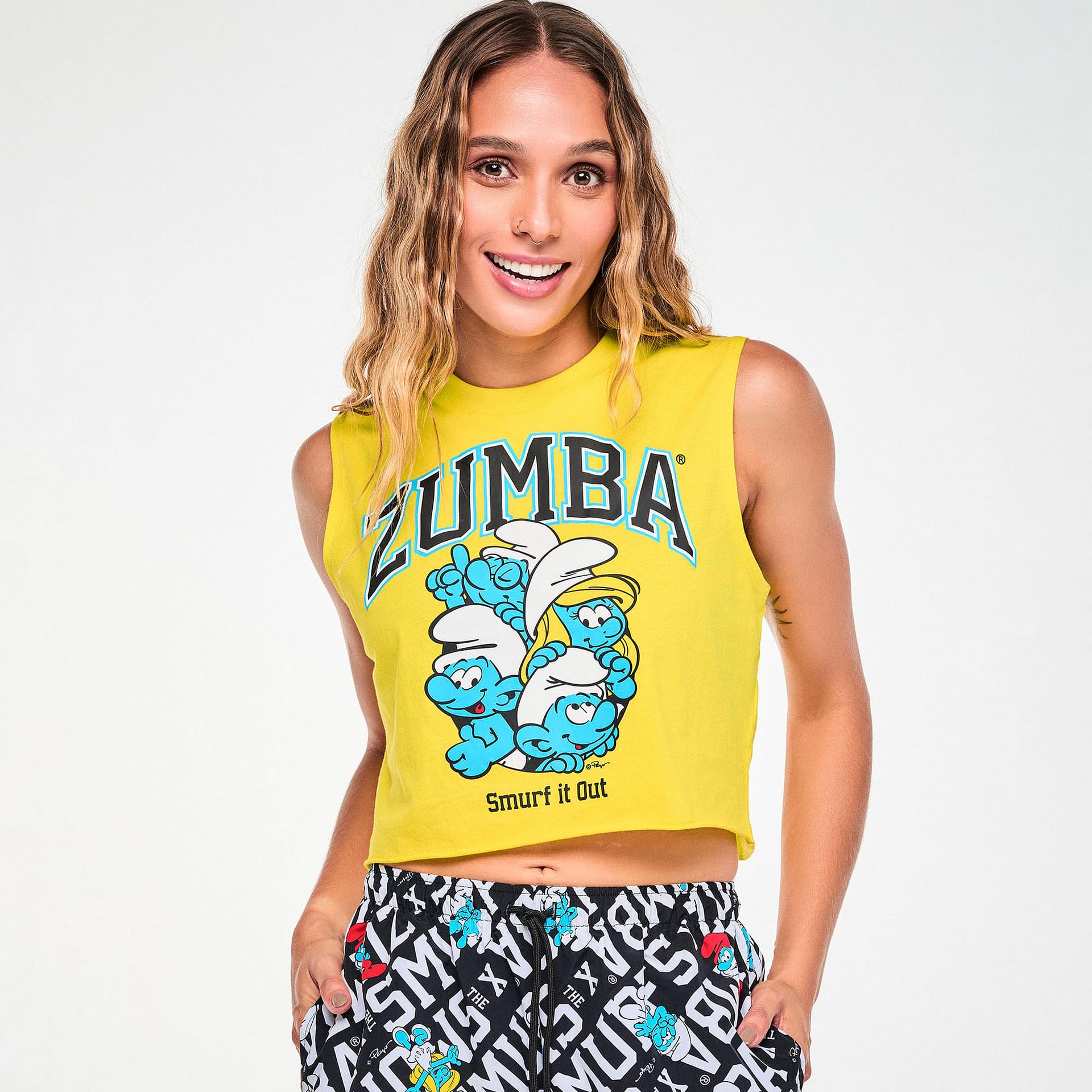 Zumba X The Smurfs Muscle Crop Tank