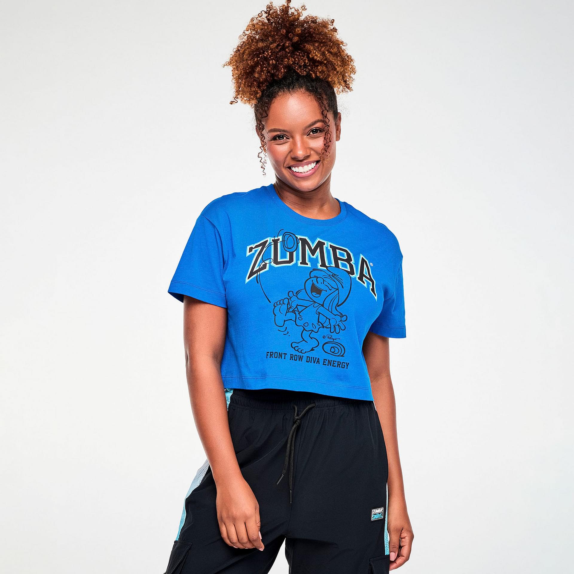 Zumba X The Smurfs Crew Neck Crop Top