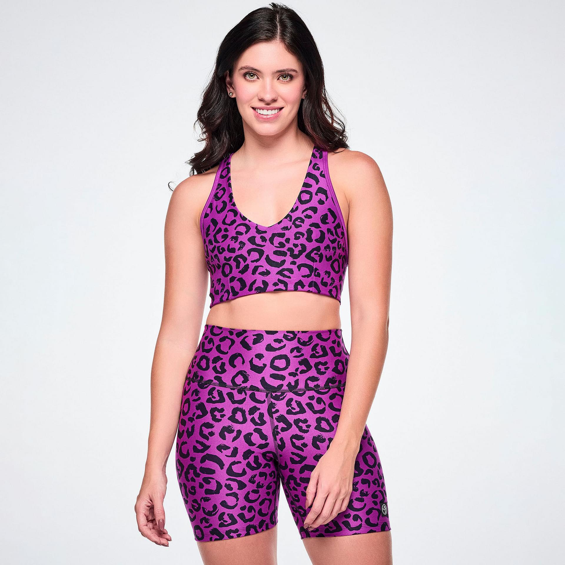 Ultrabright Reversible Racerback V-Bra - Purple/Black